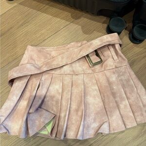 Pink Pleated Women's Skirt